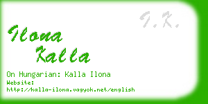 ilona kalla business card